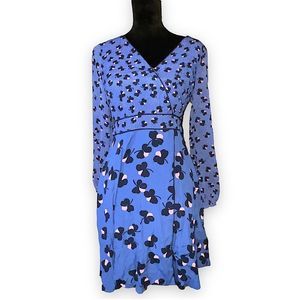 Boden Eden Floral Wrap Dress Size 4P